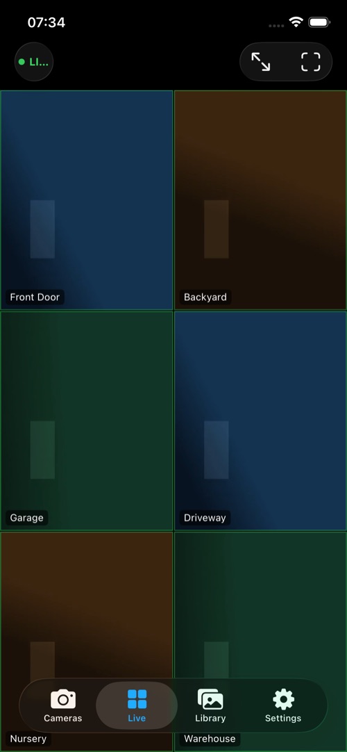 OXCam live grid on iPhone